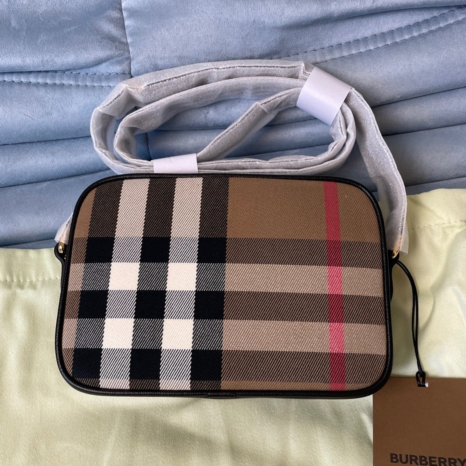 Burberry Checkered Crossbody camera Bag small black