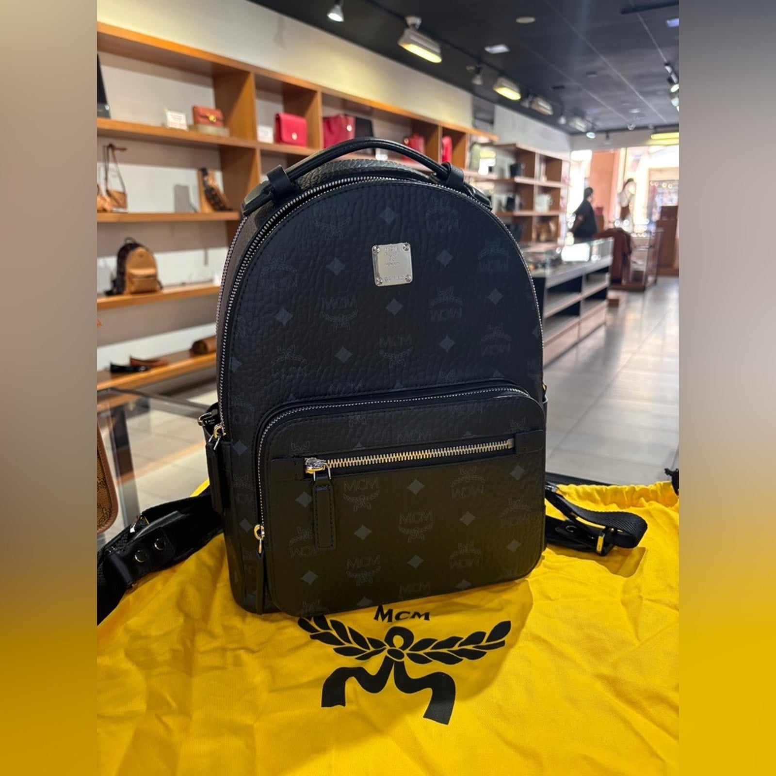 MCM Stark Backpack In Visetos black