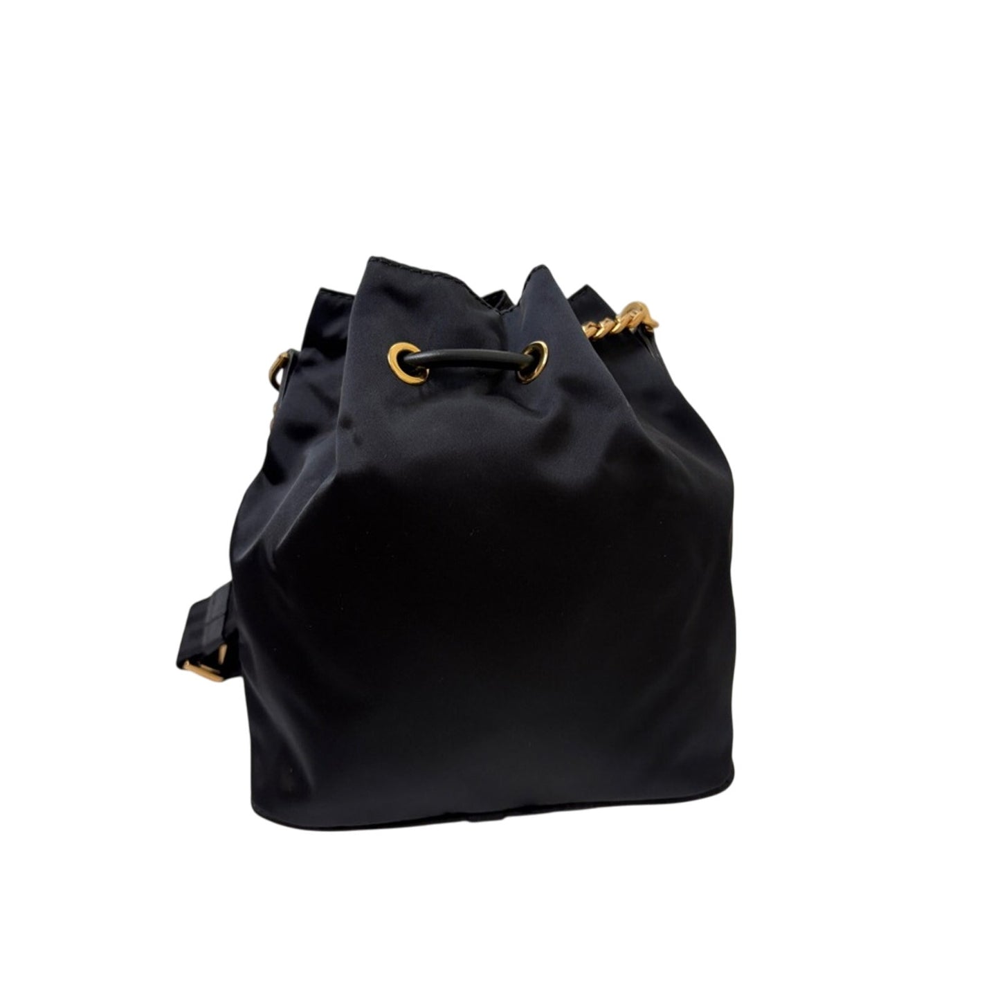 Versace Medusa Black and Gold bucket bag