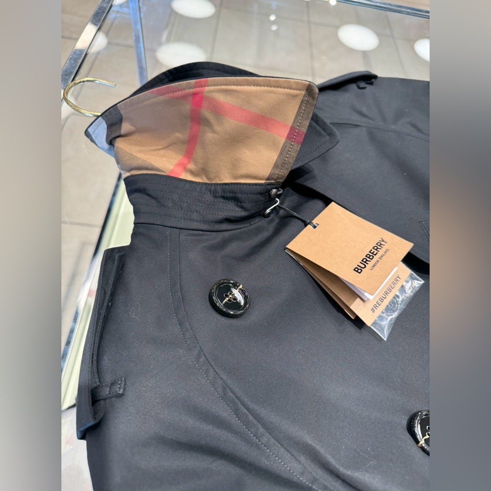 Burberry classic Hillington black Stylish Trench Coat