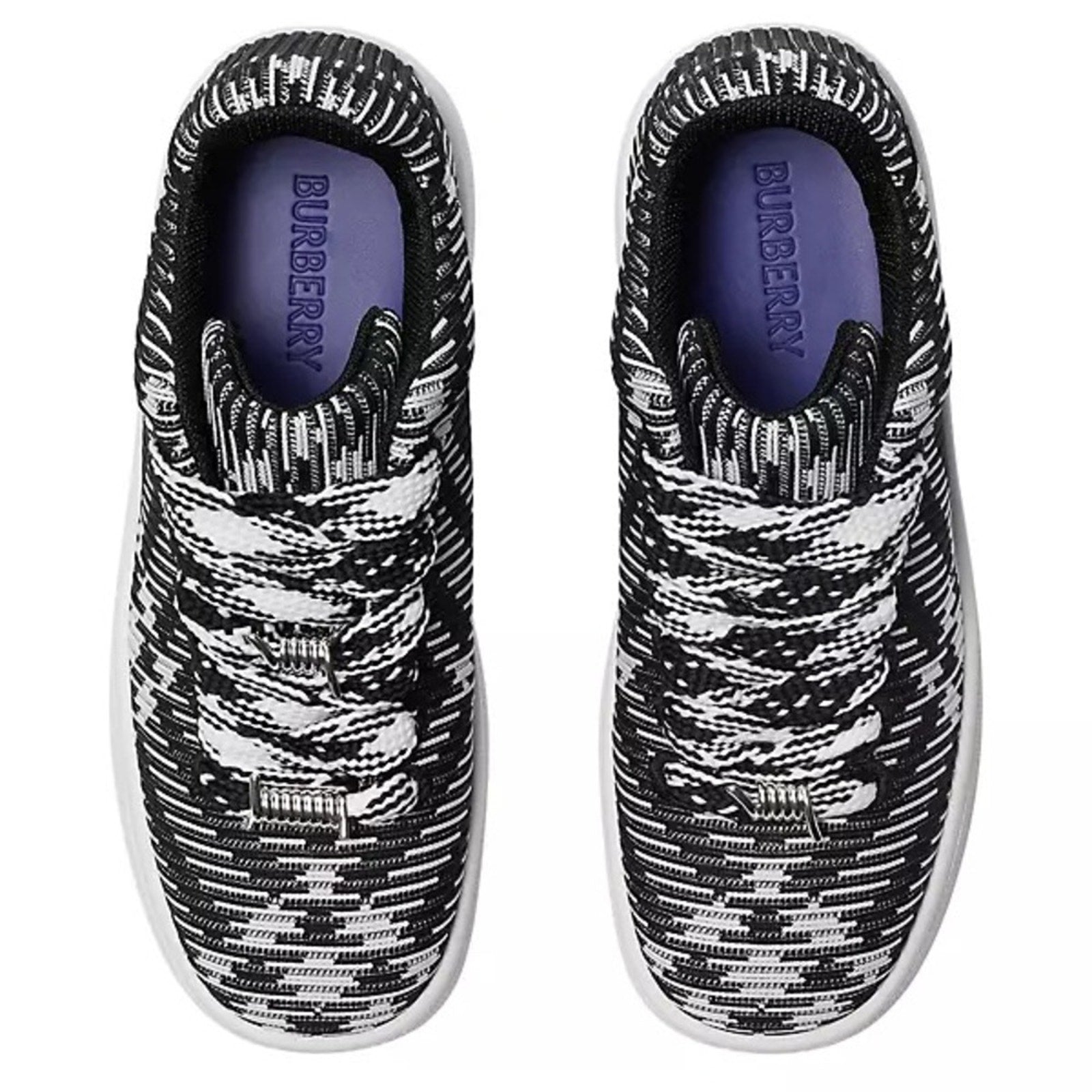 Burberry Box Check Knit Low-Top Sneakers