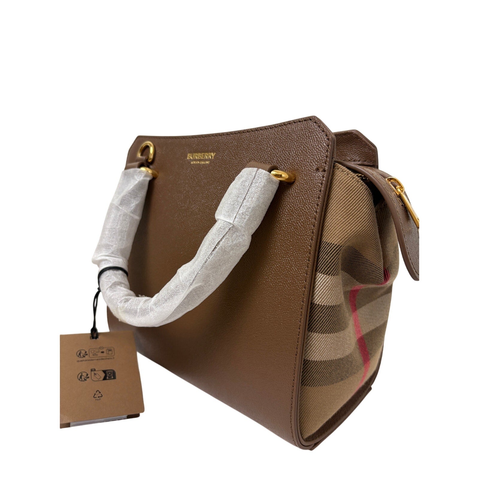 Burberry banwell small Brown top handle Bag