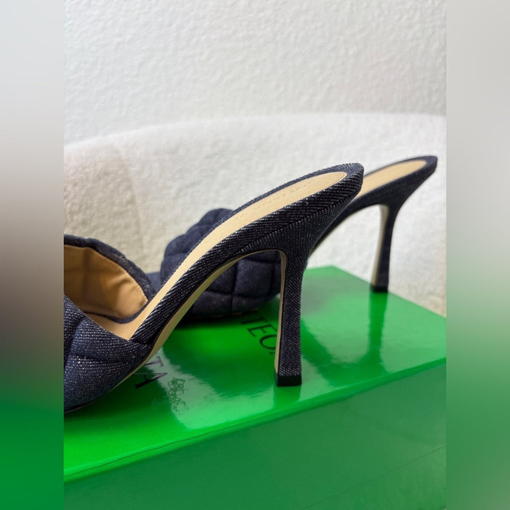 Bottega Veneta Denim Matelasse Padded Mule