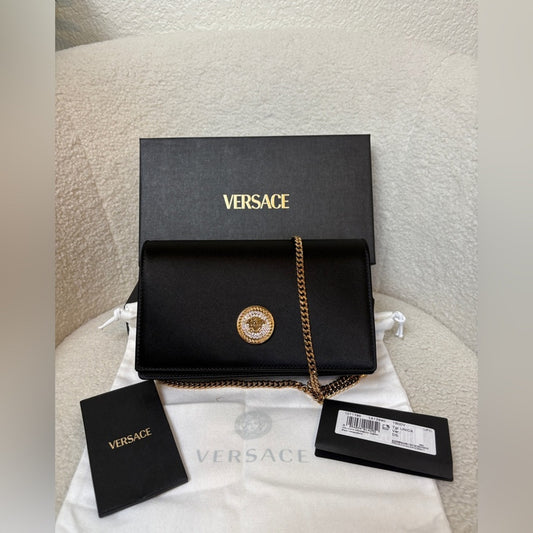 Versace Clutches Women Satin Black