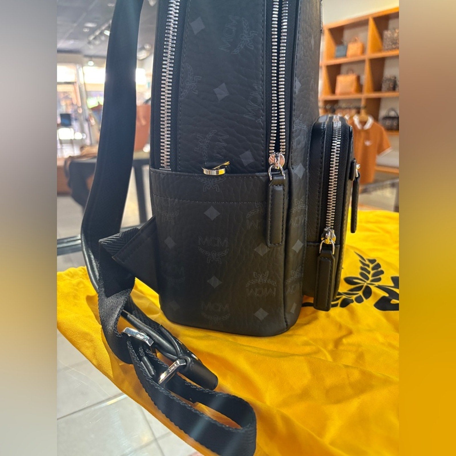 MCM Stark Backpack In Visetos black
