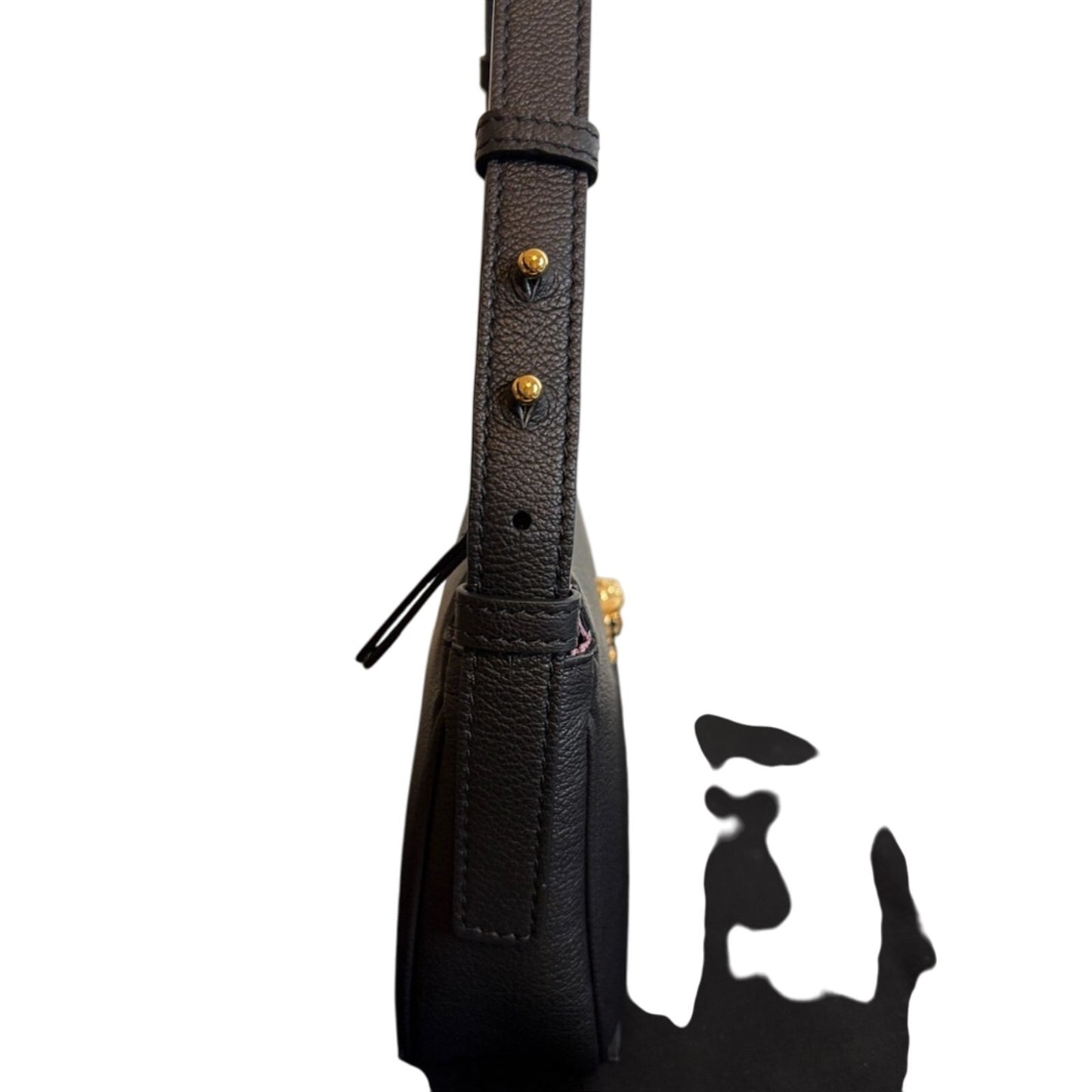 Versace Grained Calfskin Medusa Shoulder Bag BlacK