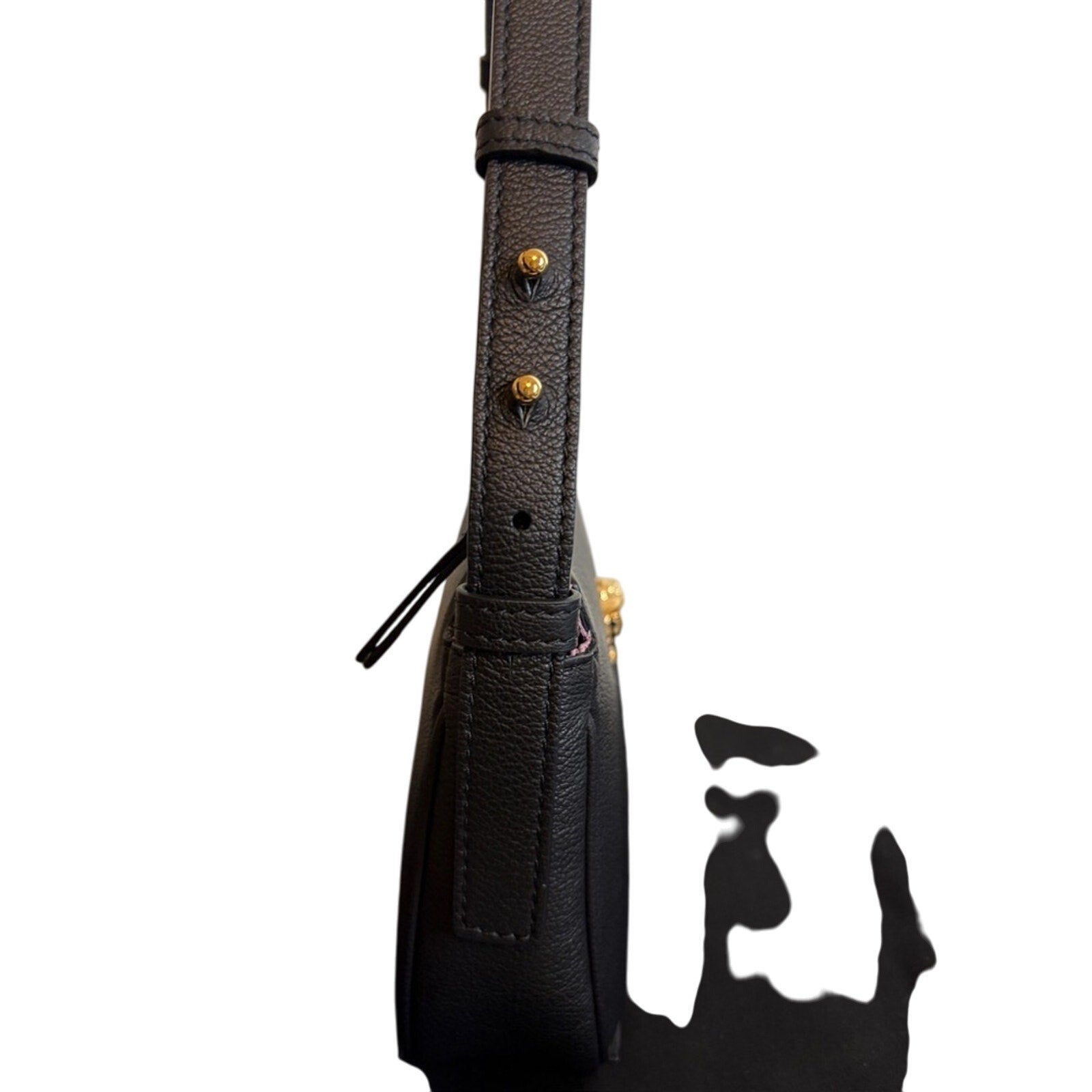 Versace Grained Calfskin Medusa Shoulder Bag BlacK