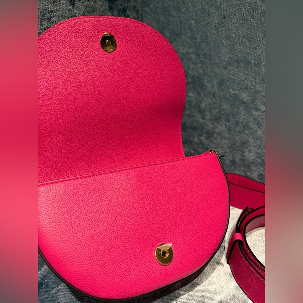 Versace Pink Medusa Leather Crossbody Bag – Gold Hardware