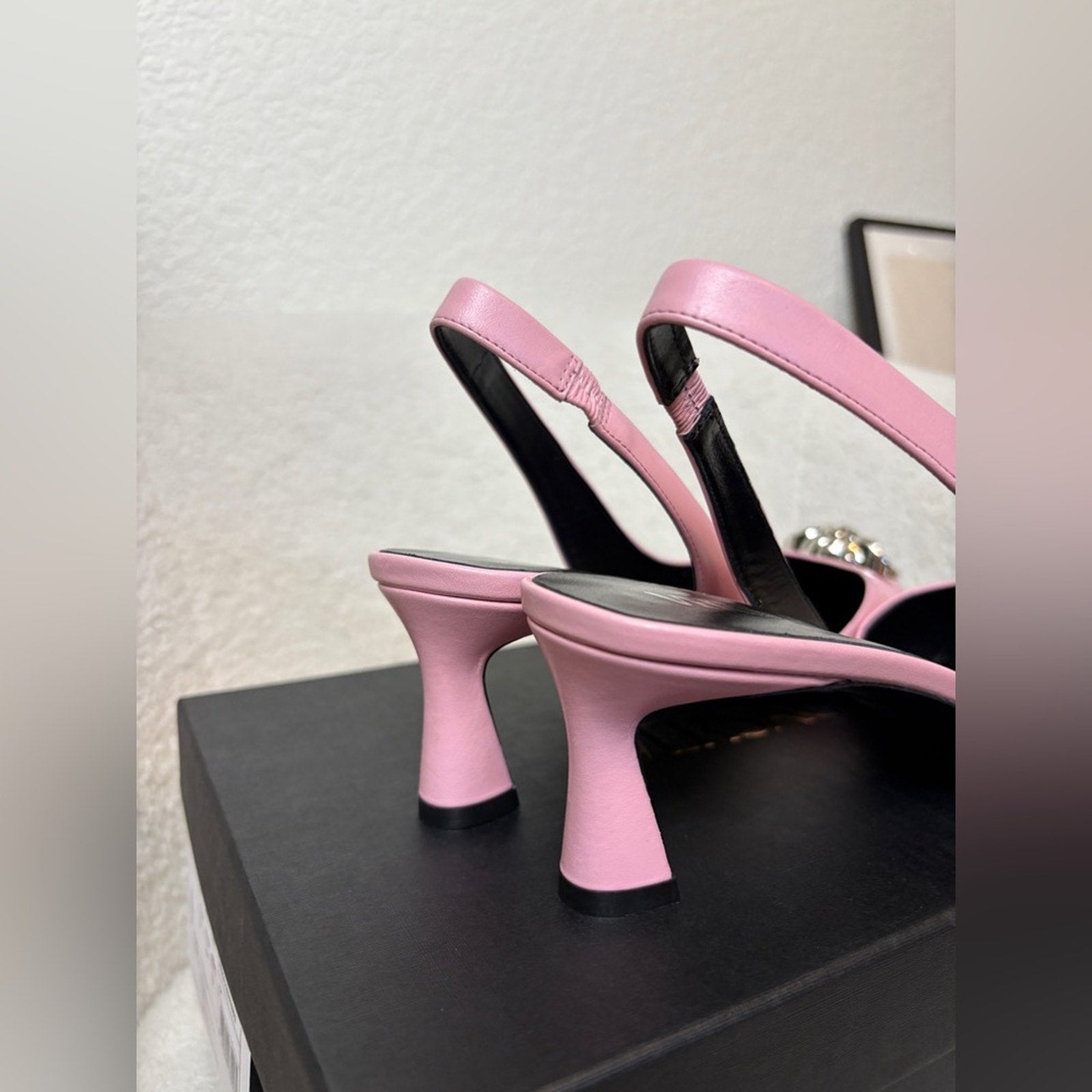 Versace Pink Medusa Women's Slingback Heels