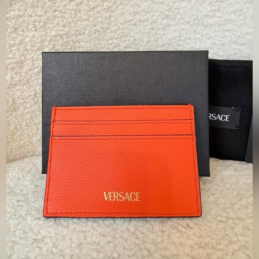 Versace Medusa Orange Card Holder