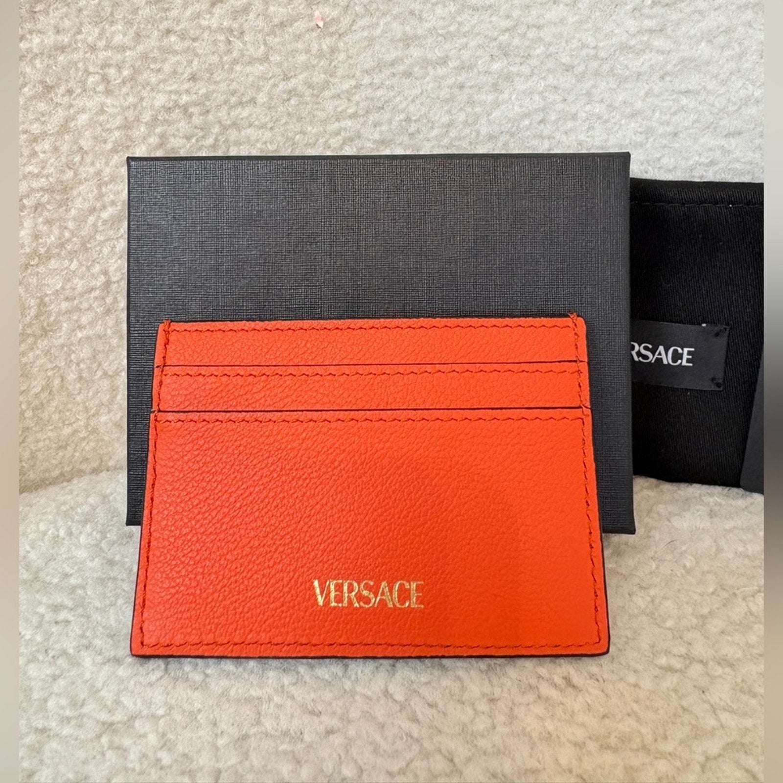 Versace Medusa Orange Card Holder