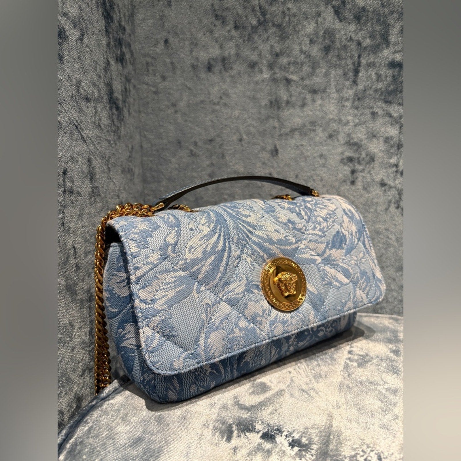 Versace fabric Medusa chain bag medium