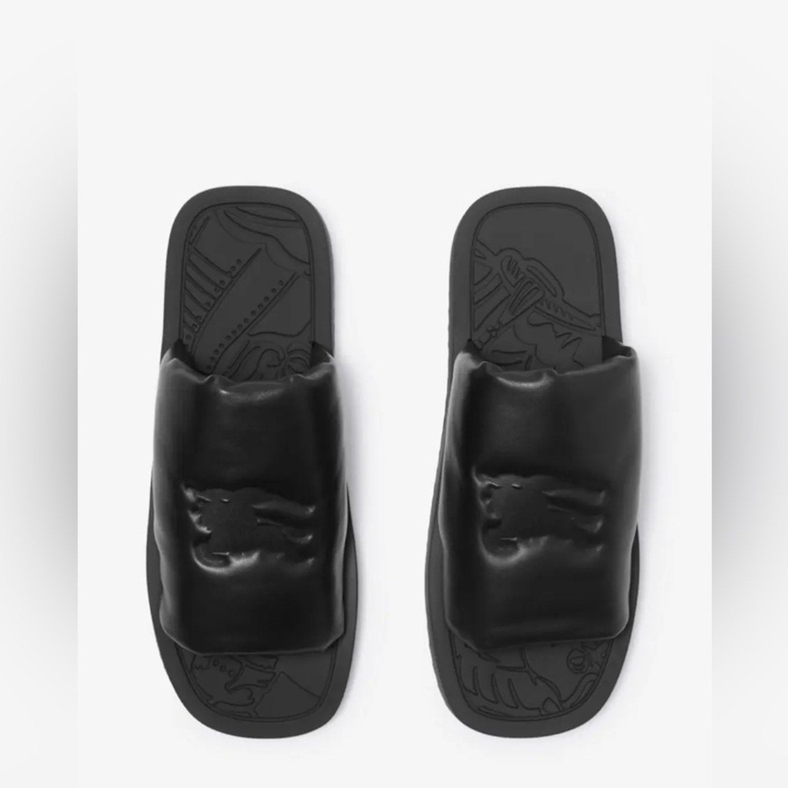Burberry women’s ekd lambskin leather slides