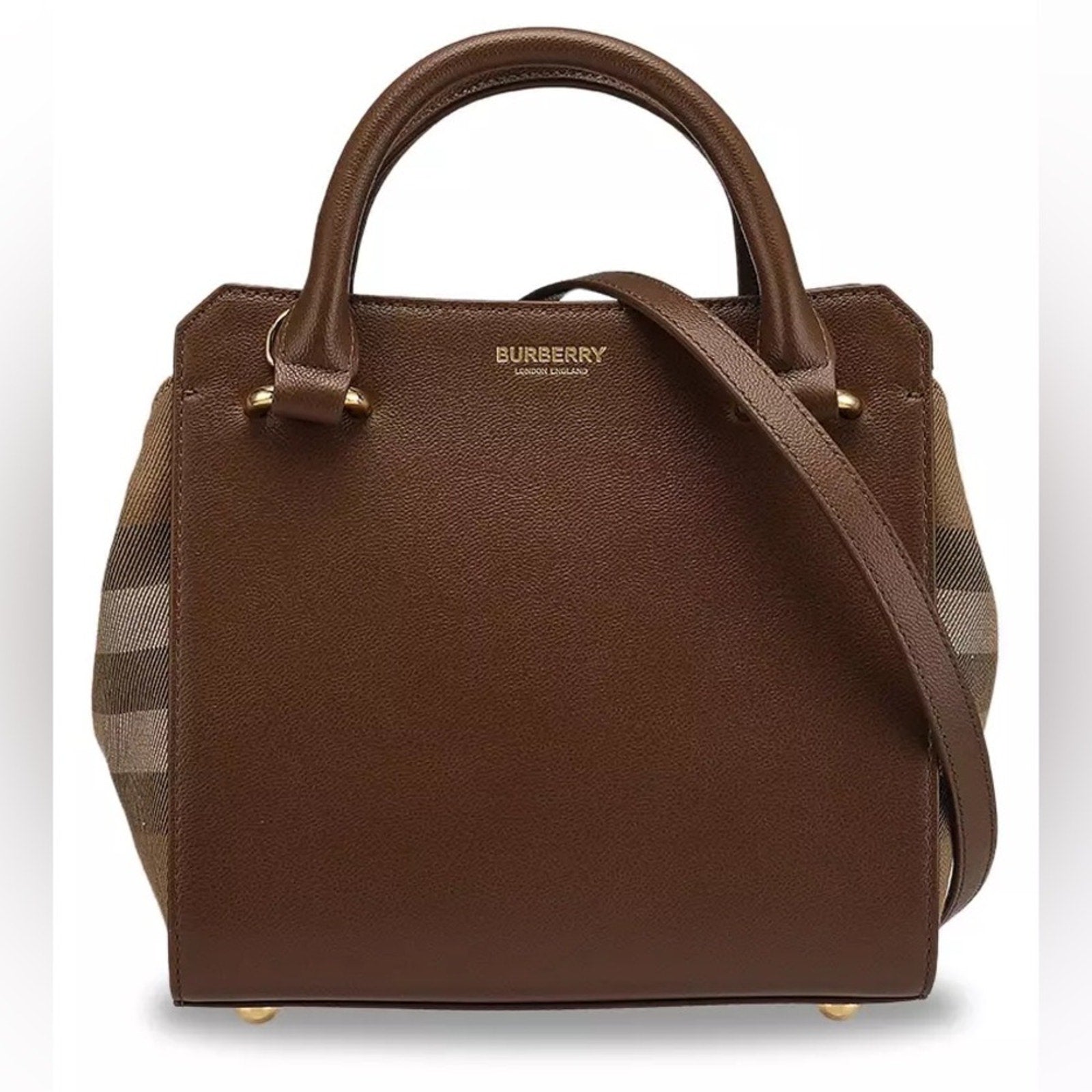 Burberry banwell small Brown top handle Bag
