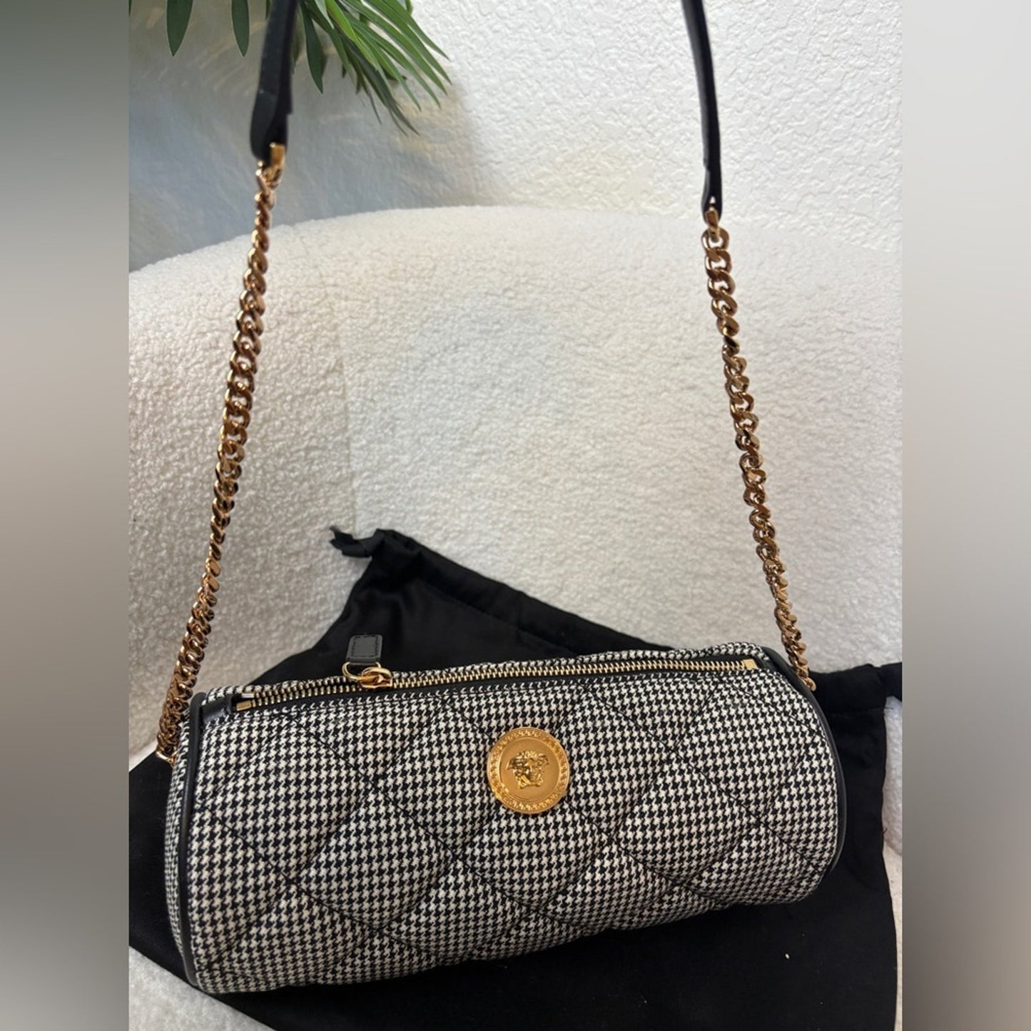 Versace Medusa Quilted Crossbody Sling Bag