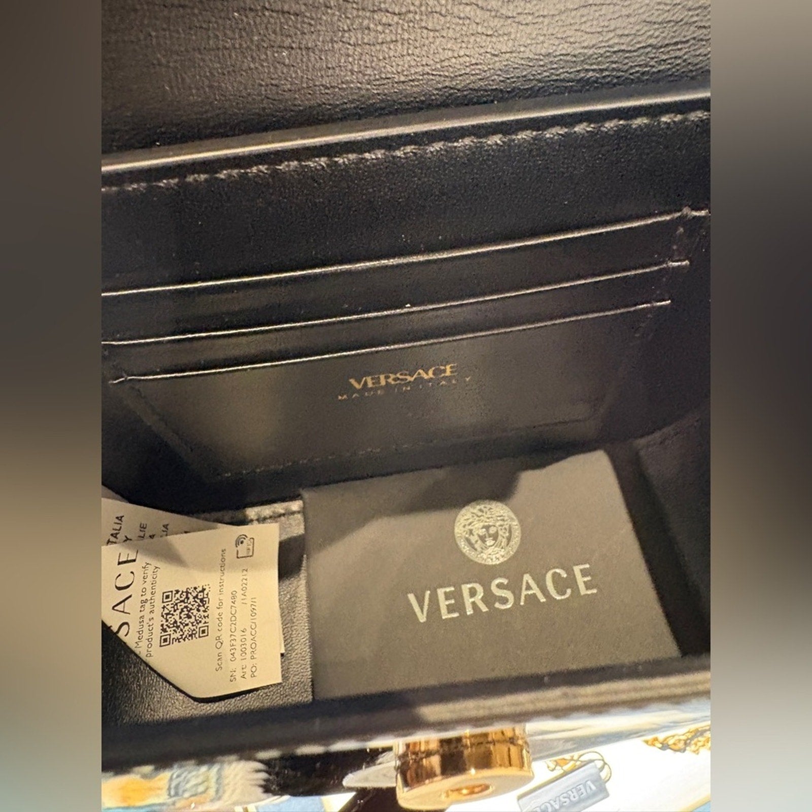 Versace Black and Gold la Medusa Women's Bag